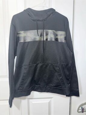 Jordan Black Hoodie with Camo Chest Stripe